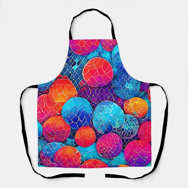 Vibrant Circle Pattern Apron (Front)