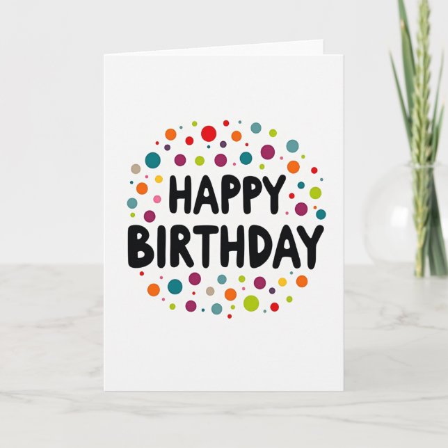 Vibrant Circles Birthday Card (Front)