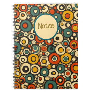 Vibrant Circles Notebook – Bold Retro Colors