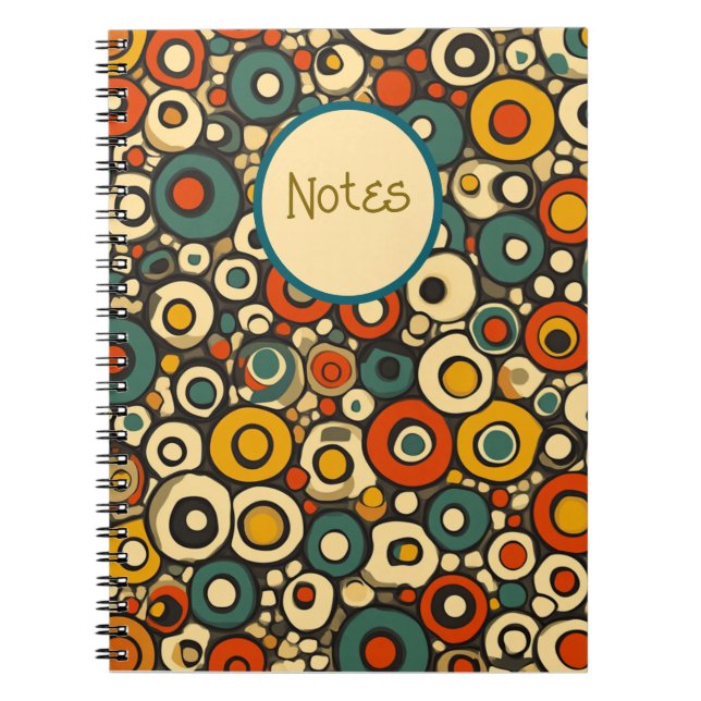 Vibrant Circles Notebook – Bold Retro Colors  (Front)