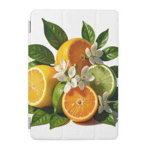Vibrant Citrus Fruits Blossoms Realistic iPad Mini Cover