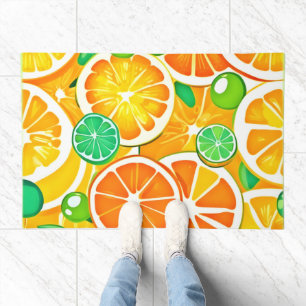 Vibrant Citrus Medley - Fresh & Juicy Slices Doormat