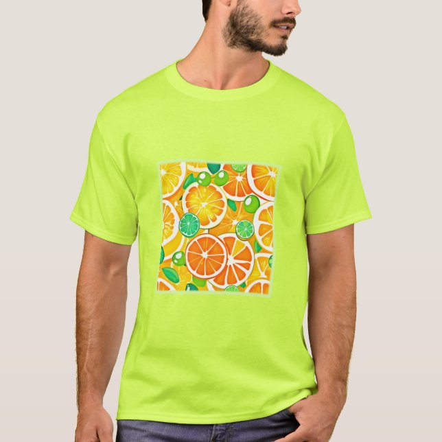 Vibrant Citrus Medley - Fresh & Juicy Slices T-Shirt (Front)
