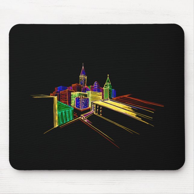 Vibrant city mouse pad (Front)