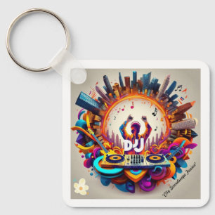 "Vibrant City Notes" Keychain