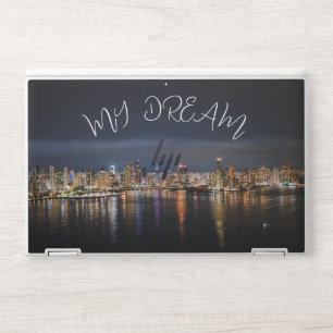 Vibrant Cityscape at Night Urban HP Laptop Skin