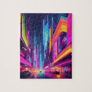 Vibrant Cityscape Jigsaw Puzzle