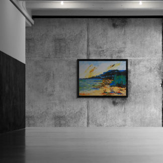 Vibrant Coastal Landscape Wood Wall Art