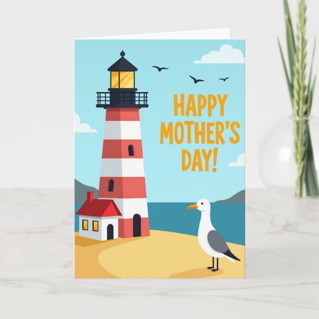 Vibrant Coastal Mothers Day Card (Front)