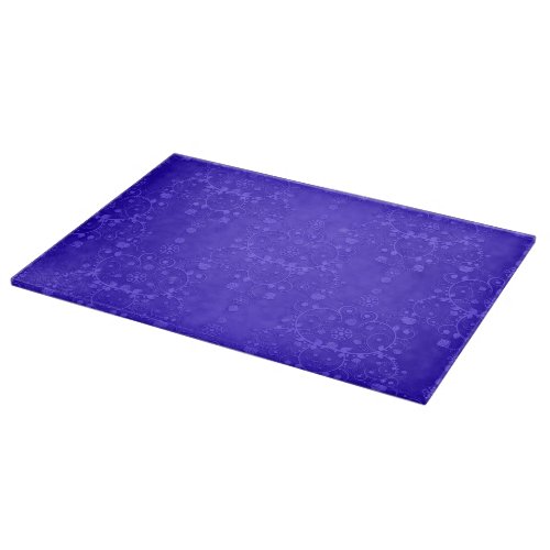 Vibrant Cobalt Blue Fancy Damask Pattern Cutting Board