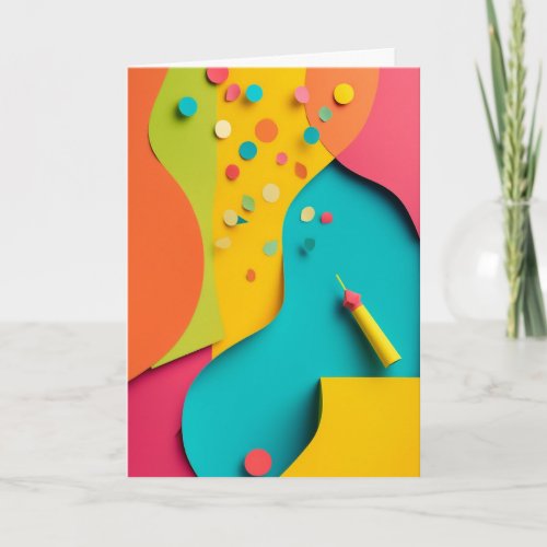 Vibrant Collage Celebration Card