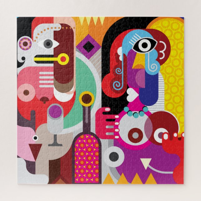 Vibrant color abstract pattern jigsaw puzzle (Vertical)