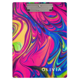 Vibrant Color Aesthetic Pattern Clipboard