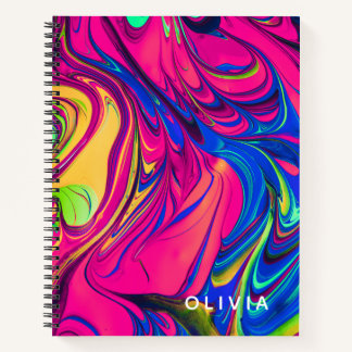Vibrant Color Aesthetic Pattern Notebook