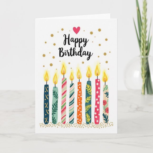 Vibrant Color Birthday Card (Front)