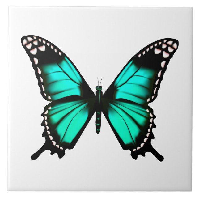 vibrant color butterfly ceramic tile (Front)