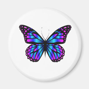 vibrant color butterfly  magnet