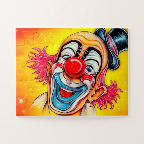 Vibrant color clown background jigsaw puzzle