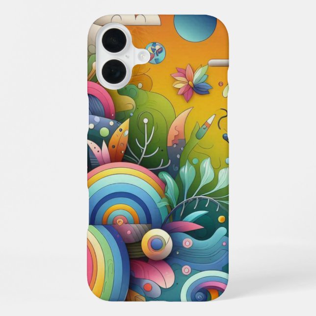 Vibrant Color Design  Iphone Case (Back)