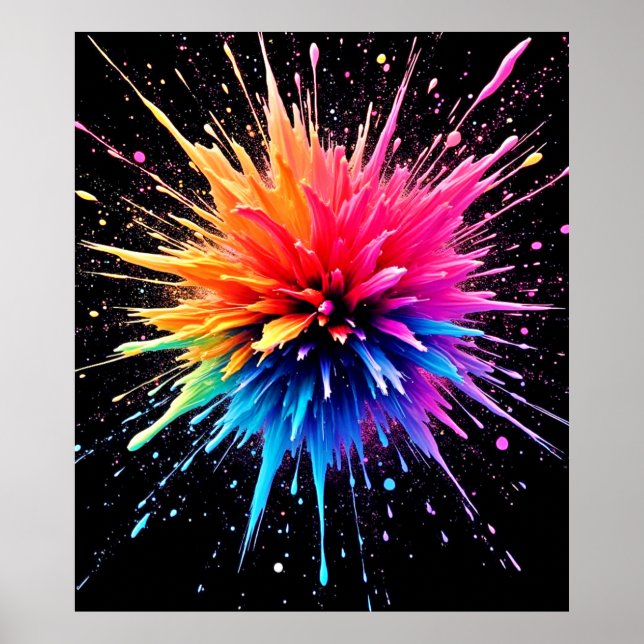 Vibrant Color Explosion Design Poster (Front)