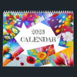 Vibrant Color Flowers Painting Calendar<br><div class="desc">Vibrant Color Flowers Painting. This is a digital painting of flowers in vibrant colors for you flowers lover.</div>