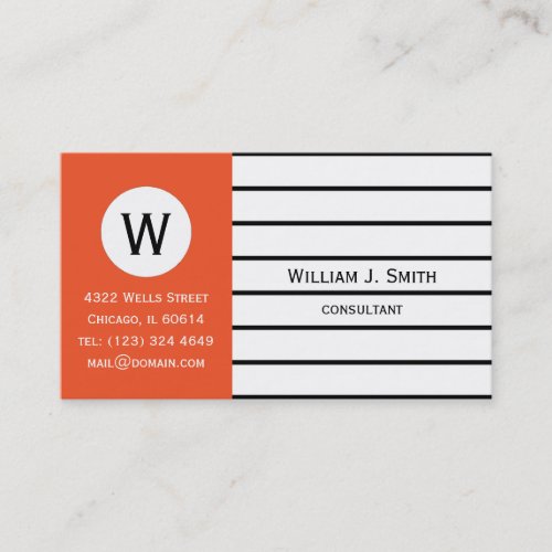 Vibrant Color for Professional Networking Orange Business Card