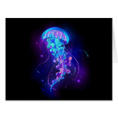 Vibrant Color Glowing Jellyfish (Front Horizontal)