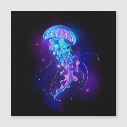 Vibrant Color Glowing Jellyfish (Front)