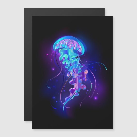 Vibrant Color Glowing Jellyfish (Front/Back)