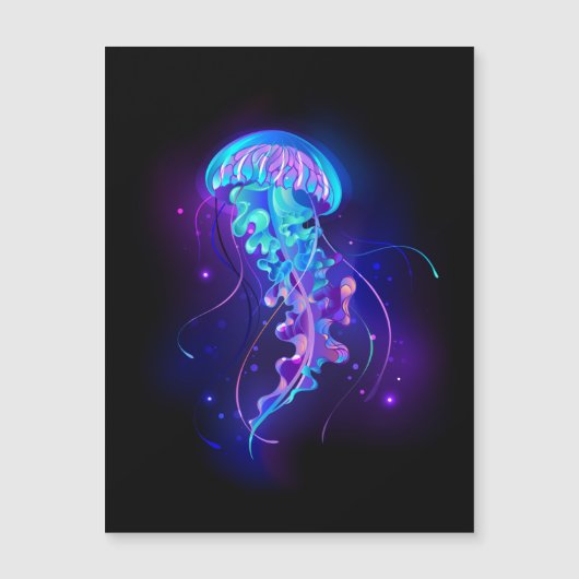 Vibrant Color Glowing Jellyfish (Front)