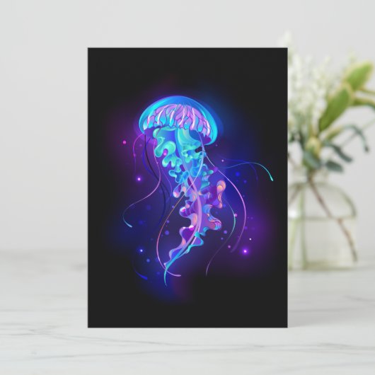 Vibrant Color Glowing Jellyfish (Standing Front)