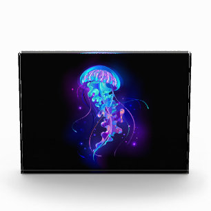 Vibrant Color Glowing Jellyfish Acrylic Award