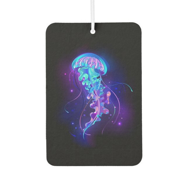 Vibrant Color Glowing Jellyfish Air Freshener (Front)