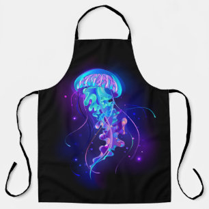 Vibrant Color Glowing Jellyfish Apron