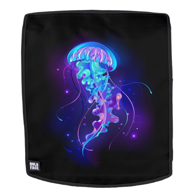 Vibrant Color Glowing Jellyfish Backpack (Removable Face)
