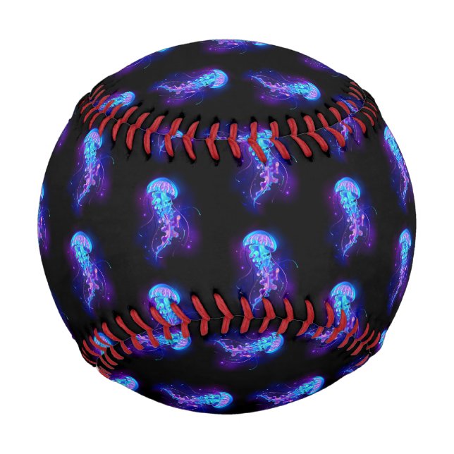 Vibrant Color Glowing Jellyfish Baseball (Front)