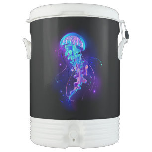 Vibrant Color Glowing Jellyfish Beverage Cooler