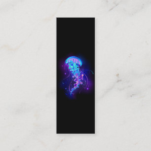 Vibrant Color Glowing Jellyfish Calling Card