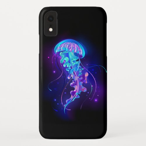 Vibrant Color Glowing Jellyfish iPhone XR Case