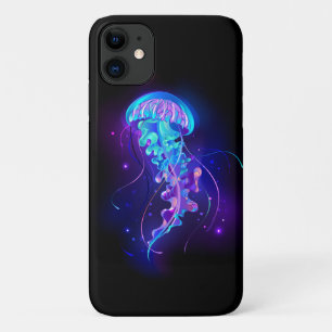 Vibrant Color Glowing Jellyfish iPhone 11 Case
