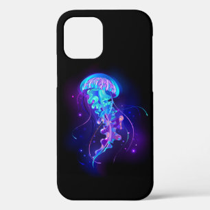 Vibrant Color Glowing Jellyfish iPhone 12 Pro Case