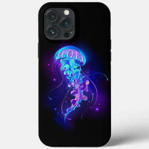 Vibrant Color Glowing Jellyfish iPhone 13 Pro Max Case