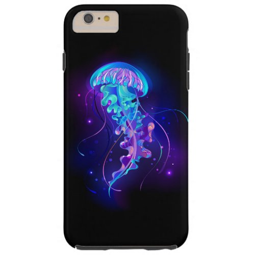 Vibrant Color Glowing Jellyfish Tough iPhone 6 Plus Case