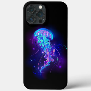 Vibrant Color Glowing Jellyfish iPhone 13 Pro Max Case