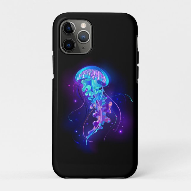 Vibrant Color Glowing Jellyfish Case-Mate iPhone Case (Back)
