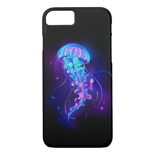 Vibrant Color Glowing Jellyfish iPhone 87 Case