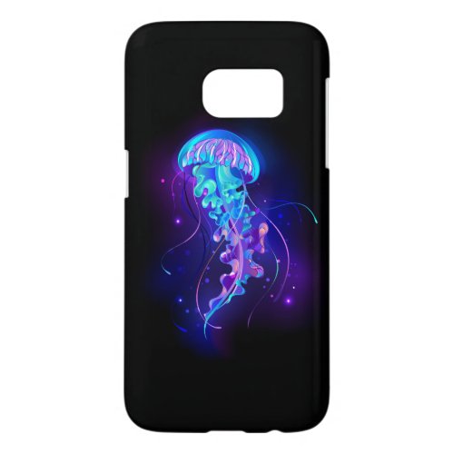 Vibrant Color Glowing Jellyfish Samsung Galaxy S7 Case