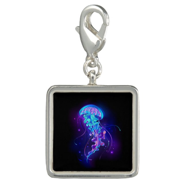 Vibrant Color Glowing Jellyfish Charm (Front)