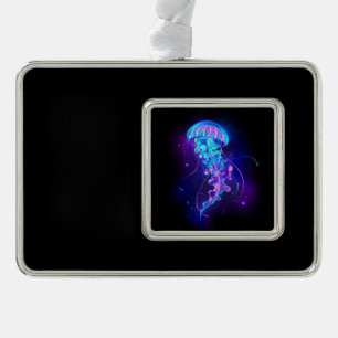 Vibrant Color Glowing Jellyfish Christmas Ornament
