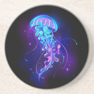 Vibrant Color Glowing Jellyfish Coaster